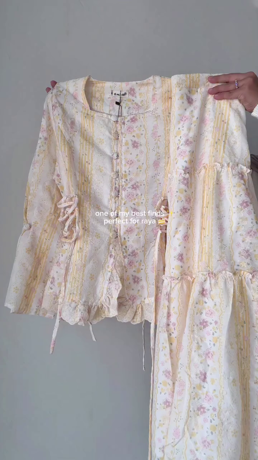 πΈ Vintage Floral Lace Co-Ord Set β¨π€