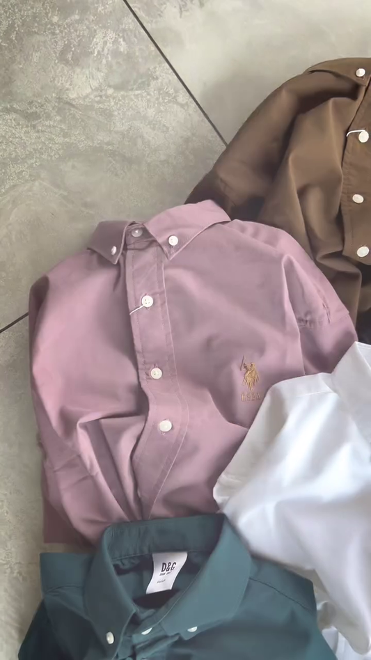 ✨ Premium Classic Cotton Button-Down Shirt ✨👔🤍