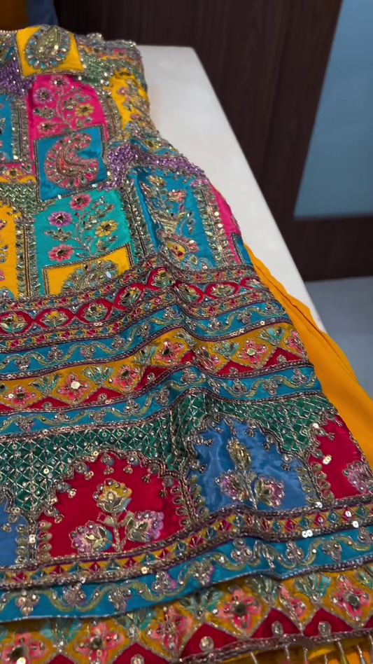 Luxury Multicolor Embroidered Kurti