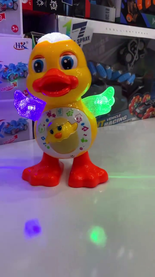 🐥✨ Product Name: Musical Dancing Duck Toy with Flashing LED Wings, Sound Effects & Interactive Walking Action for Kids 🐥🎶🌈