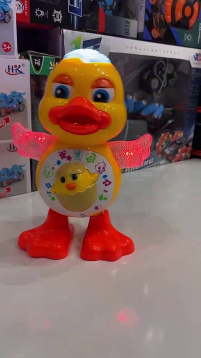 🐥✨ Product Name: Musical Dancing Duck Toy with Flashing LED Wings, Sound Effects & Interactive Walking Action for Kids 🐥🎶🌈