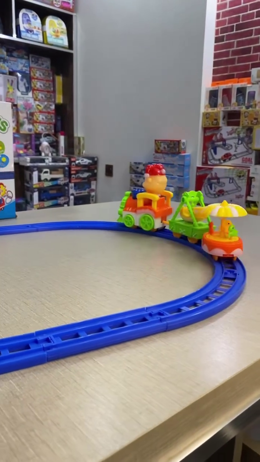 🎪🚂 Product Name: Interactive Happy Carnival Musical Train Track Set with Rotating Circus Ride Cars, Colorful Track & Fun Motion Play for Kids 🎠✨🚂 🌟