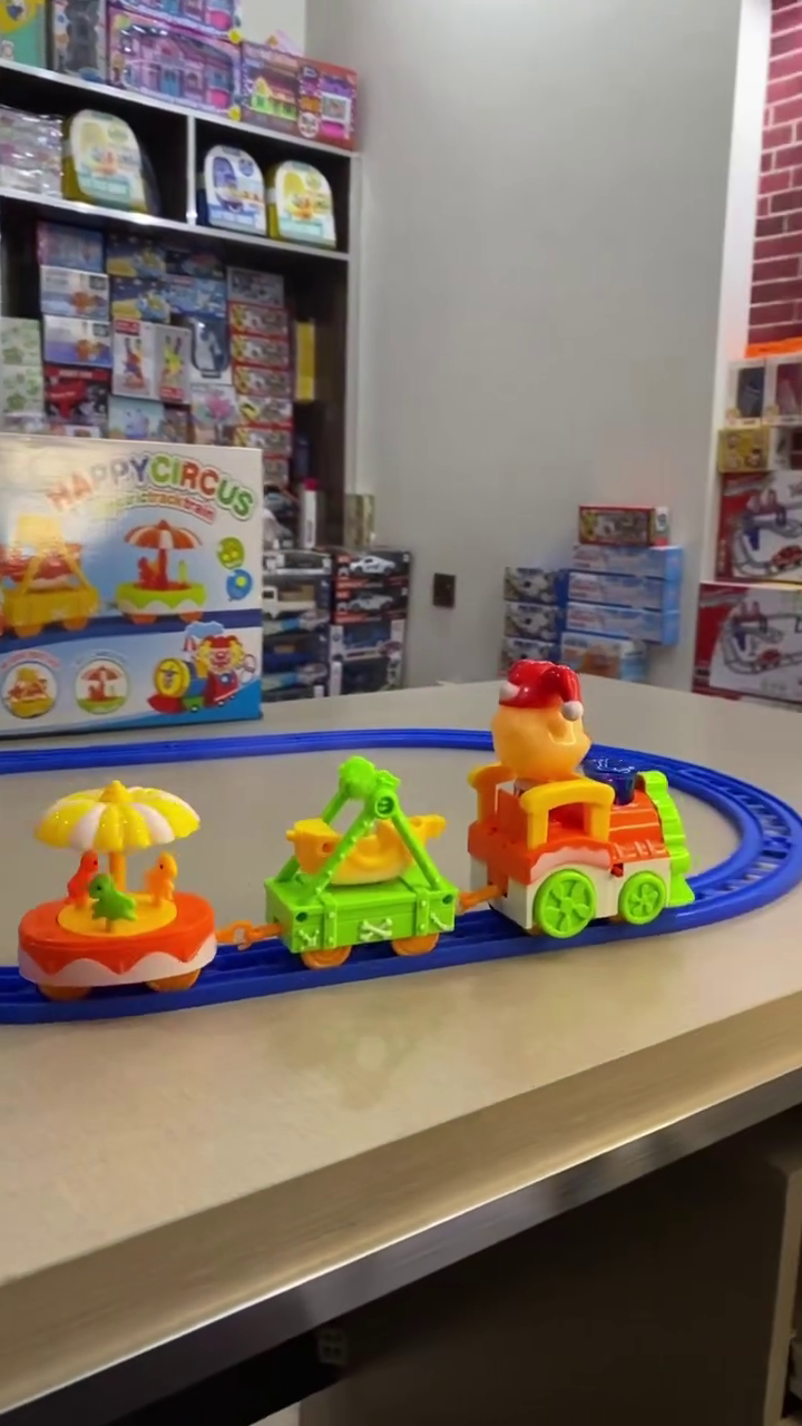 🎪🚂 Product Name: Interactive Happy Carnival Musical Train Track Set with Rotating Circus Ride Cars, Colorful Track & Fun Motion Play for Kids 🎠✨🚂 🌟